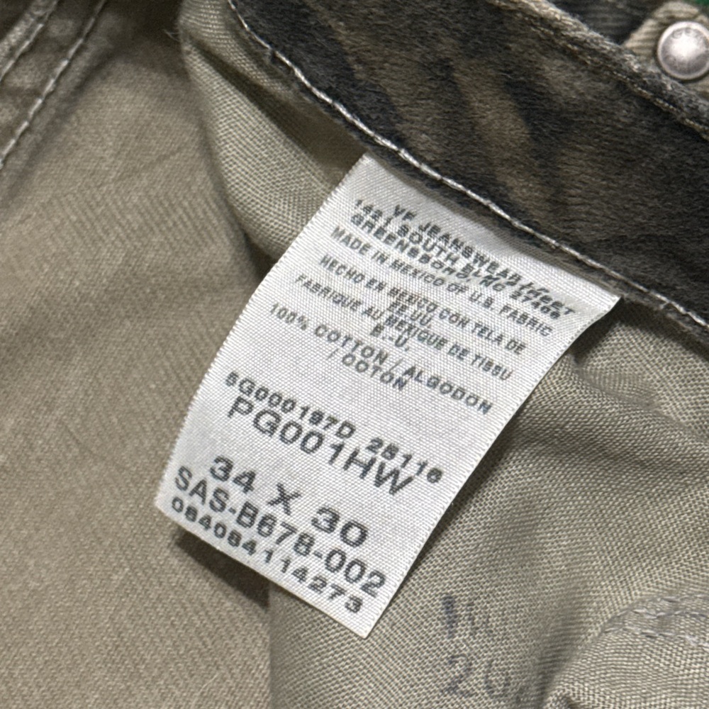 Vintage Wrangler Realtree Pro Gear 34x30 Camo Wide Leg Baggy Hip Hop Pants - Picture 4 of 10